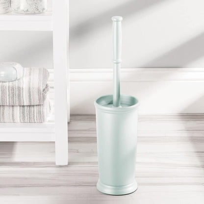 mDesign Metal Freestanding Slim Toilet Bowl Brush and Holder