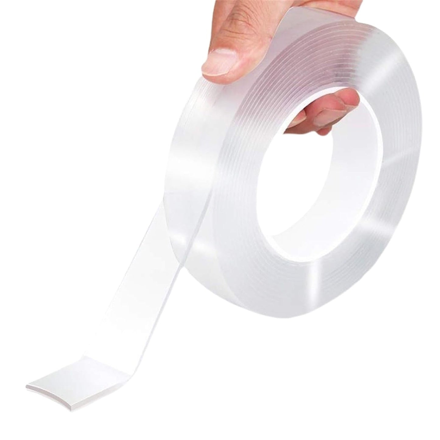 ikaufen Heavy Duty Nano Double Sided Tape, Removable Clear Adhesive Tape, Washable & Reusable Nano Grip Tape for Rug Fixing, Home Decor, Office Organization (6M/19.7FT) (1)