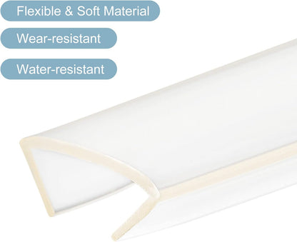 uxcell U Channel Edge Trim, 4.9ft Length Soft Rubber Guard Seal Strip Edge Protector Fit for 1-2mm Edge, (9/32" W x 5/32" H) Clear