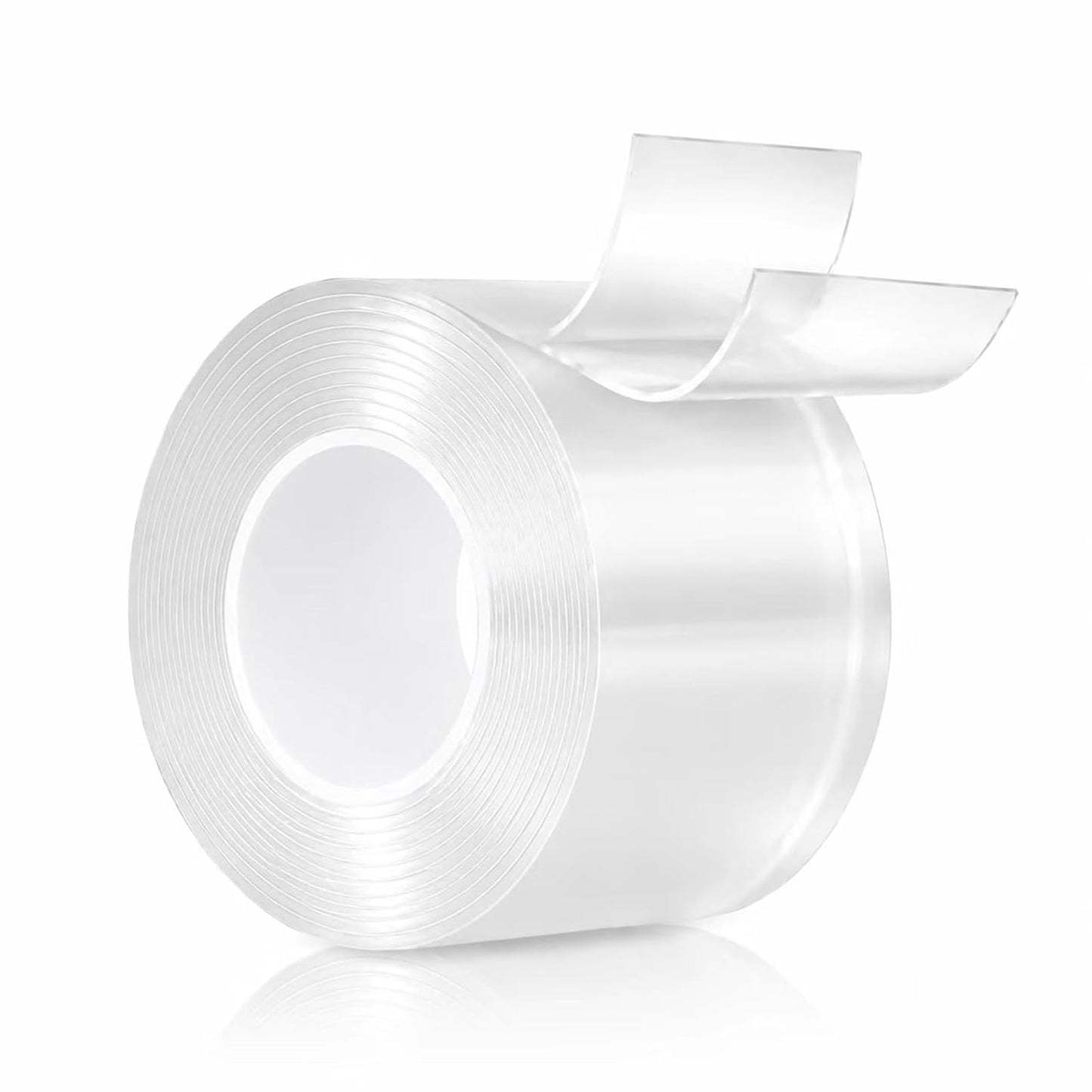 Nano Tape Double Sided Heavy Duty 1/2''×10Ft Removable Washable No Residue | Clear Adhesive Tape Multipurpose Mounting Tape for Wall, Carpet, Pictures, Home Decor, Office & DIY