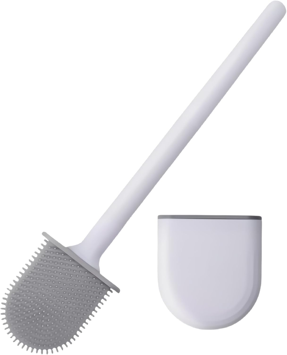 Silicone Toilet Brush,Toilet Bowl Brush,Toilet Brush and Holder Set,Rv Toilet Cleaner Brush Wall Mounted for Bathroom，RV Travel Trailers and Campers