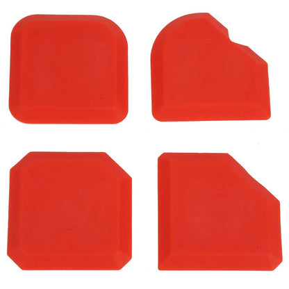 Caulking Tool Set Professional, 4 Piece Silicone Sealant Remover and Grout Finishing Kit for Bathroom Kitchen Renovation