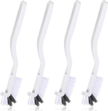 JJUNW 4Pcs Kitchen Scrub Brush, Angle Cleaning Brush, Right Angle Scrub Brush for Sink Household Dish Pot Pan Edge Corners, for Small Space Crevice Cleaning with Stiff Bristles (4)