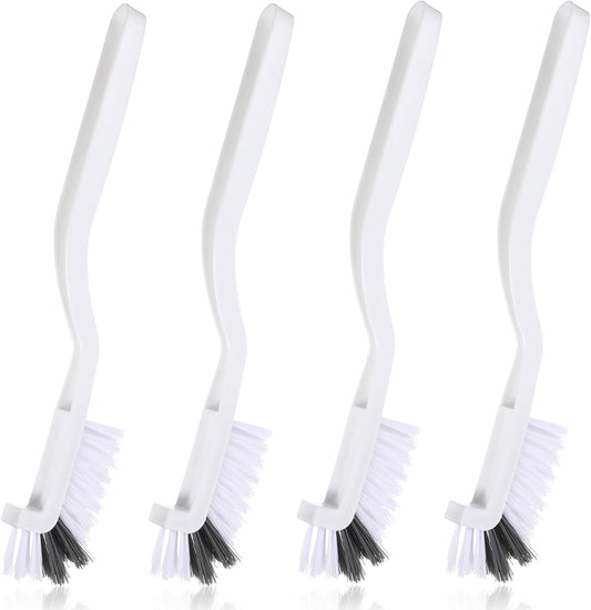 JJUNW 4Pcs Kitchen Scrub Brush, Angle Cleaning Brush, Right Angle Scrub Brush for Sink Household Dish Pot Pan Edge Corners, for Small Space Crevice Cleaning with Stiff Bristles (4)