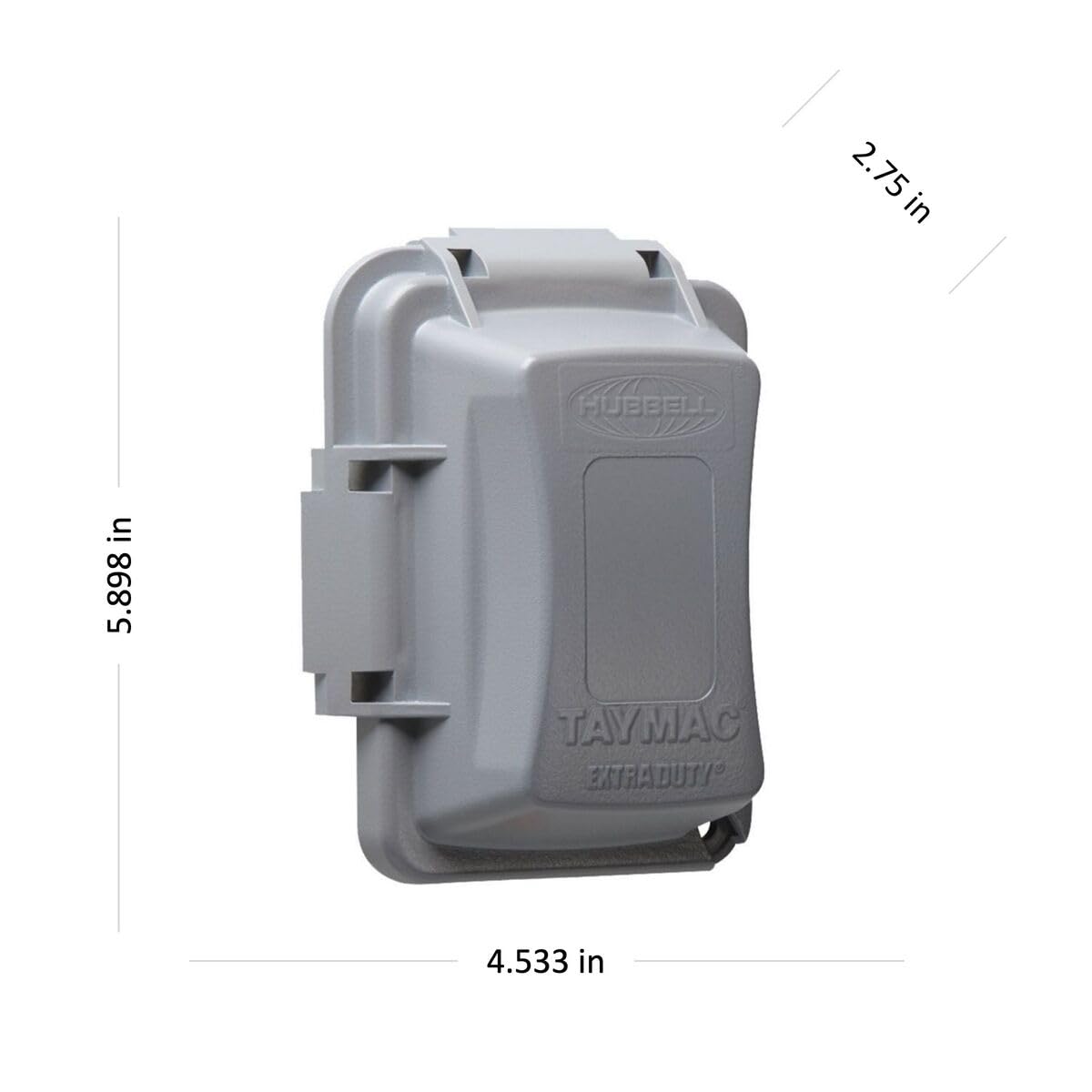 TayMac MM420W Raco 1-Gang Nonmetallic Extra Duty Weatherproof In-Use Horizontal/Vertical 16-in-1 Standard Cover, White, 2.75" Size