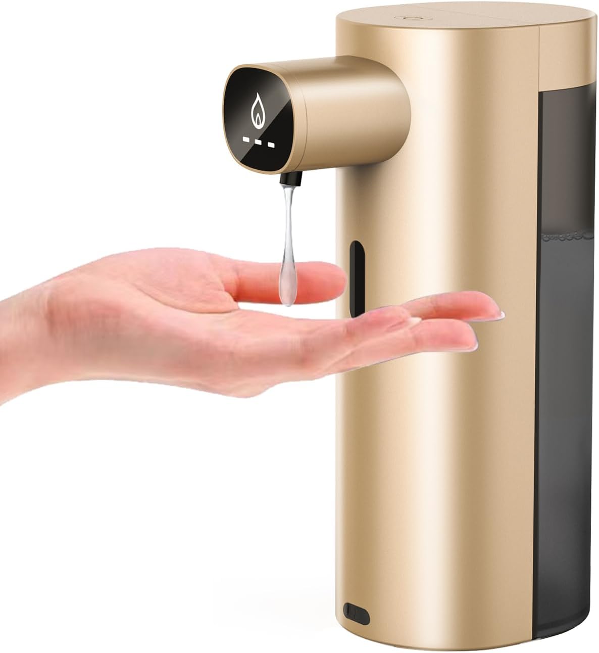 Automatic Liquid Soap Dispenser Touchless, USB Rechargeable Smart Hand Soap Dispenser, 13.5oz/400ml, 3-Level Adjustable, Compatible with Thick Thin Dish Soap for Bathroom Kitchen, Clog-Free (Silver)