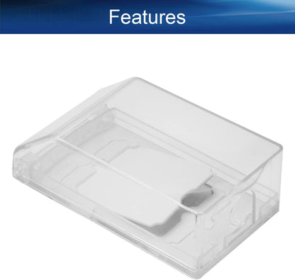 Heyiarbeit Weatherproof Cover Plug in Use Outlet Receptacle Protector 5.59"x3.27"x1.89"(LxWxH) for Retrofit Siding Construction 120 Type Transparent 1Pcs