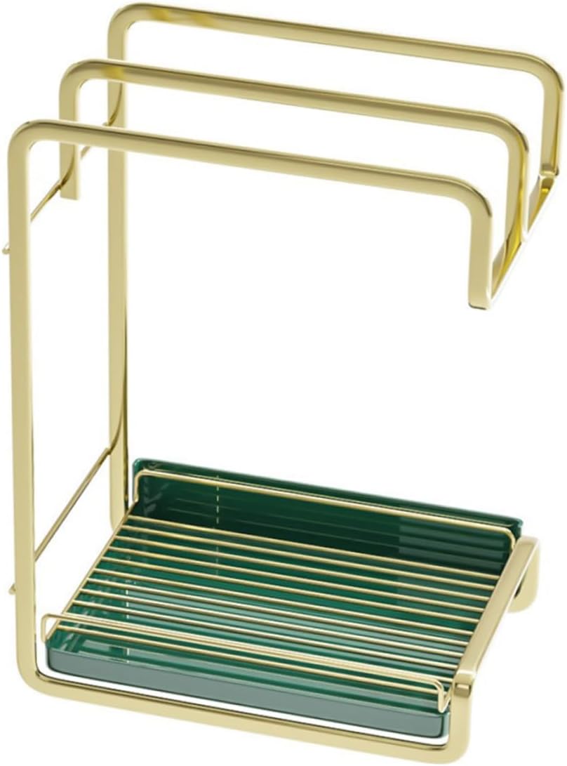 PRETYZOOM Wall-mounted Sponge Rack for Kitchen Lightweight Draining Stand Multi-functional Storage Organizer for Cloths and Cleaning Tools