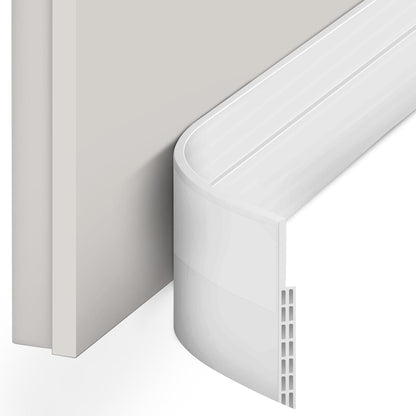 Door Draft Stopper, Ohuhu 39"L x 2"W Silicone Weather Stripping Under Door Seal for Exterior Interior Doors, 1" Widened Strong Adhesive, Soundproof Door Sweep Strip to Block Cold, Noise, Light Pests