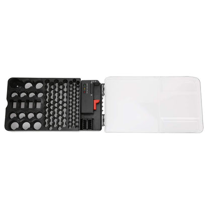 Multifunctional 104 Grids Battery Organizer Case with Tester - Store AAA, AA, C, D, 9V & Button Cells