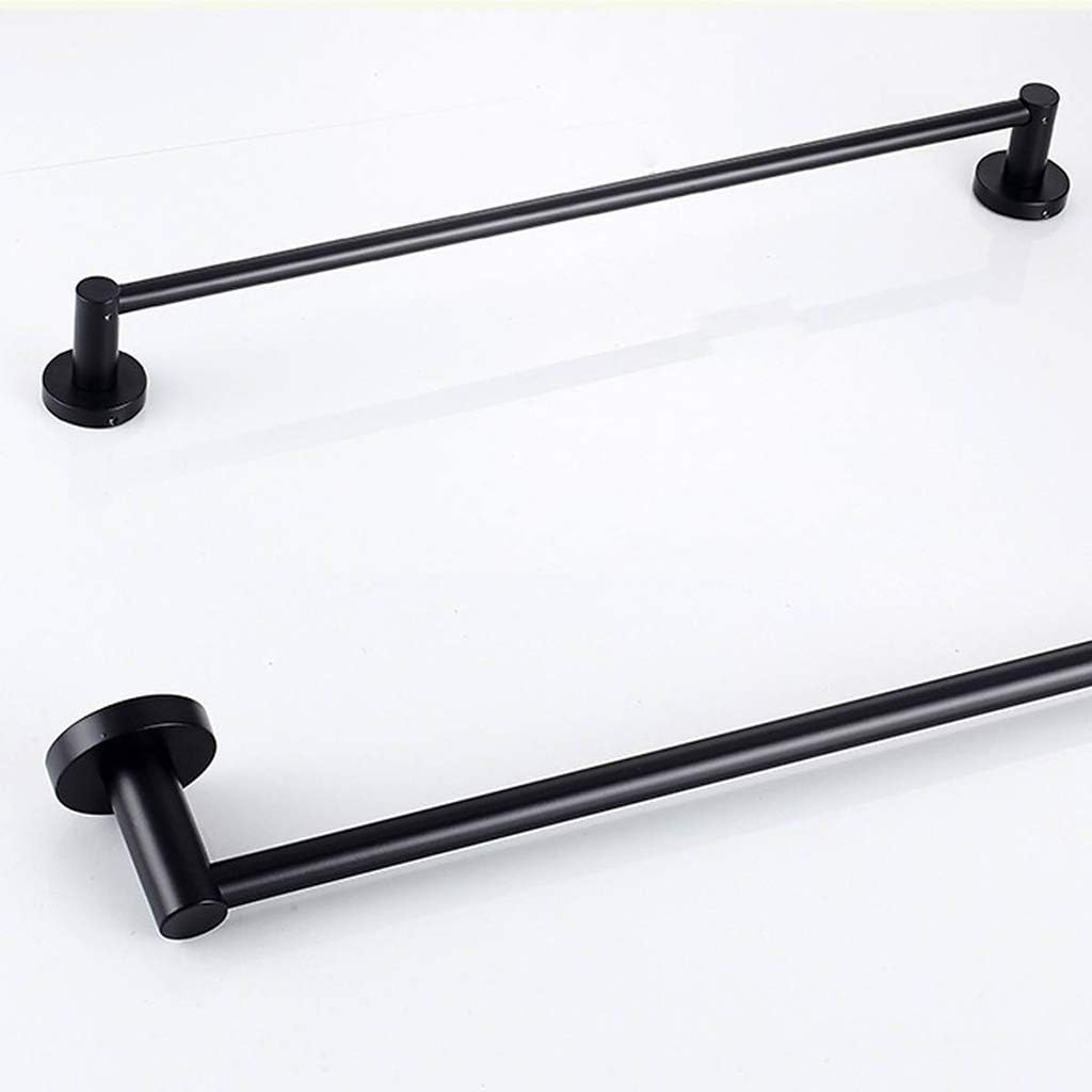 Laundry Rack, Wall Mounted Airer, Bathroom Towel Rack Balcony Drying Racks Single Pole Bathroom Clothes Rail Black/Punch Installation