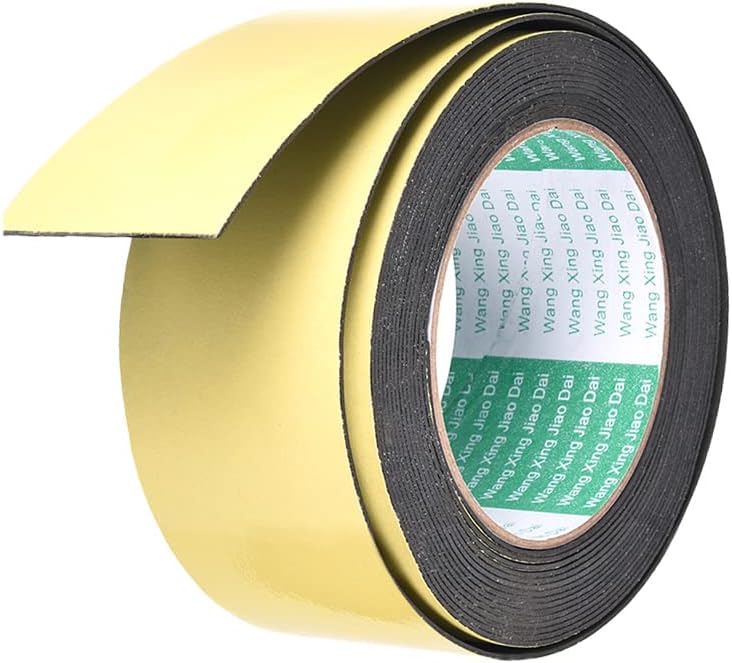 uxcell Sealing Foam Tape 5mm Wide 3mm Thick 4m/13ft Long, Self Adhesive Weather Strip for Window Door Insulation, Pack of 2
