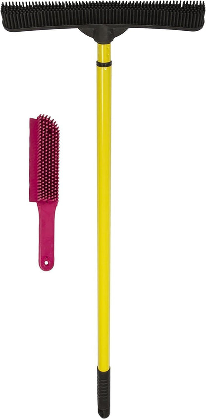 FURemover Pet Hair Removal Rubber Broom, 18" Broom Head