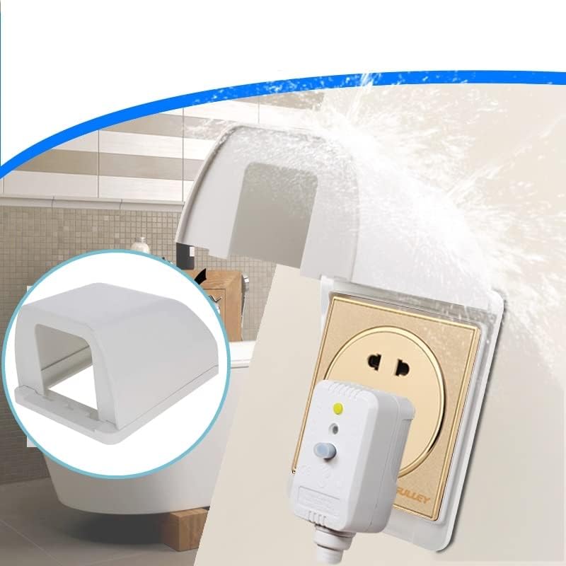 Fielect 2Pcs Weatherproof in Use Outlet Cover Plug Receptacle Protector for Retrofit Siding Construction Transparent 118 Type 210x100x47mm