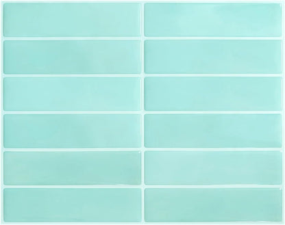 Peel and Stick Backsplash Tiles – Easy DIY Self-Adhesive Subway Wall Tiles, 10 Pack for Kitchen & Bathroom, 11.42'' x 9'' (White Grey)