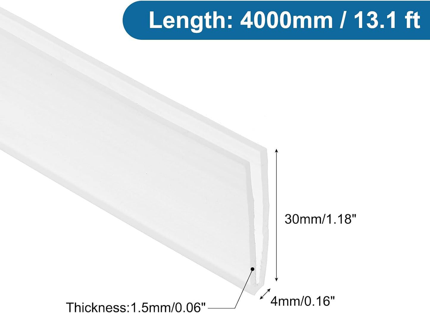 PATIKIL U Channel Edging Trim, 26Ft Sheet Metal Edge Guard Protector Rubber Edge Trim Air Sealed Seal Strip, 5/64" Slot, Fits 1/16"-5/64" Edge, 9/32" x5/128 x5/32