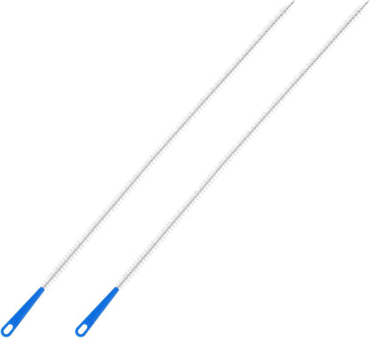 2Pcs Drain Cleaning Brush, Long Drain Clog Remover Tool 23.6inch, Pipe Brush Cleaner with Nylon Bristle, Sink Drains Cleaner Flexibly Bendable for Toilet, Kitchen Sink, Bathroom Hair Clogging, Shower