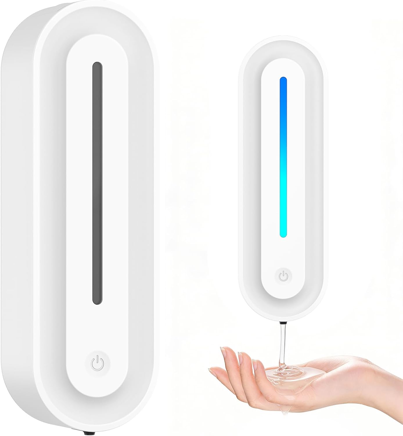 Automatic Soap Dispenser Wall Mount for Bathroom, 14.2oz Rechargeable Touchless Adjustable Auto Smart Foaming Hand Soap Dispenser for Bathroom,Kitchen,Office,Foam