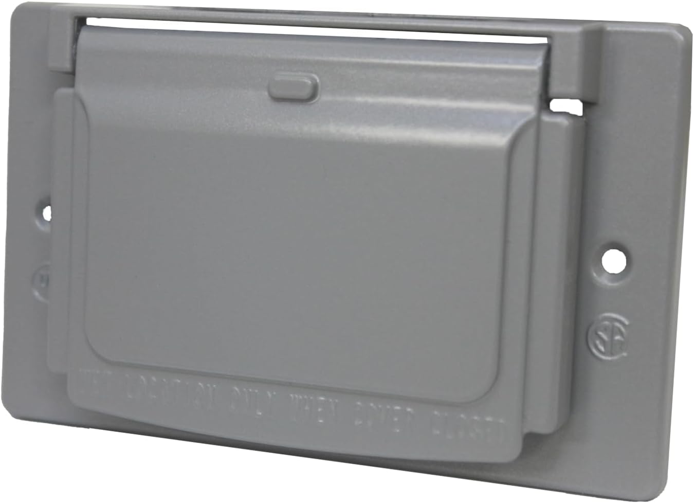 Sigma 14249 Weatherproof 1-Gang Horizontal GFCI Receptacle Cover, Gray