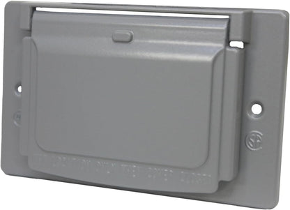 Sigma 14249 Weatherproof 1-Gang Horizontal GFCI Receptacle Cover, Gray