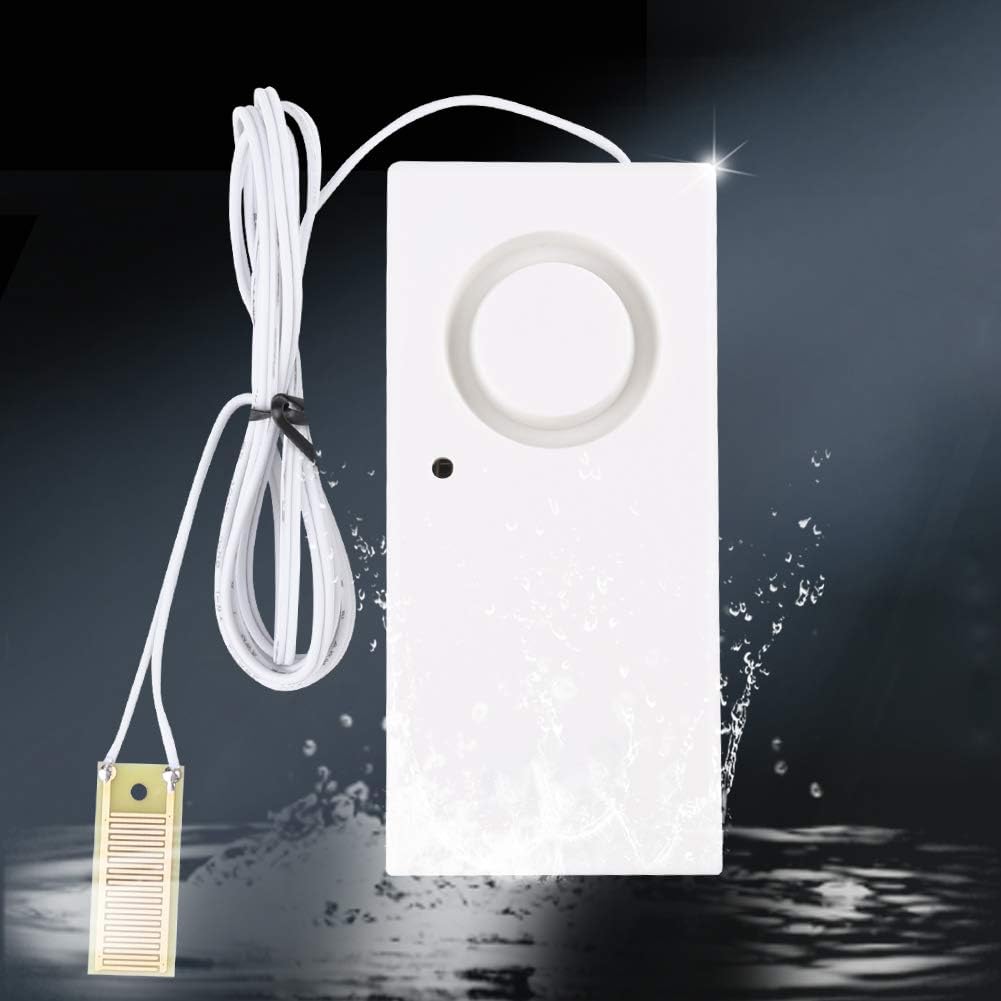 Water Leak Detector with 120dB Alarm, Wireless Water Sensor for Home, Kitchen, Basement, Bathroom, Sump Pump, Laundry, and Garage, Battery Included