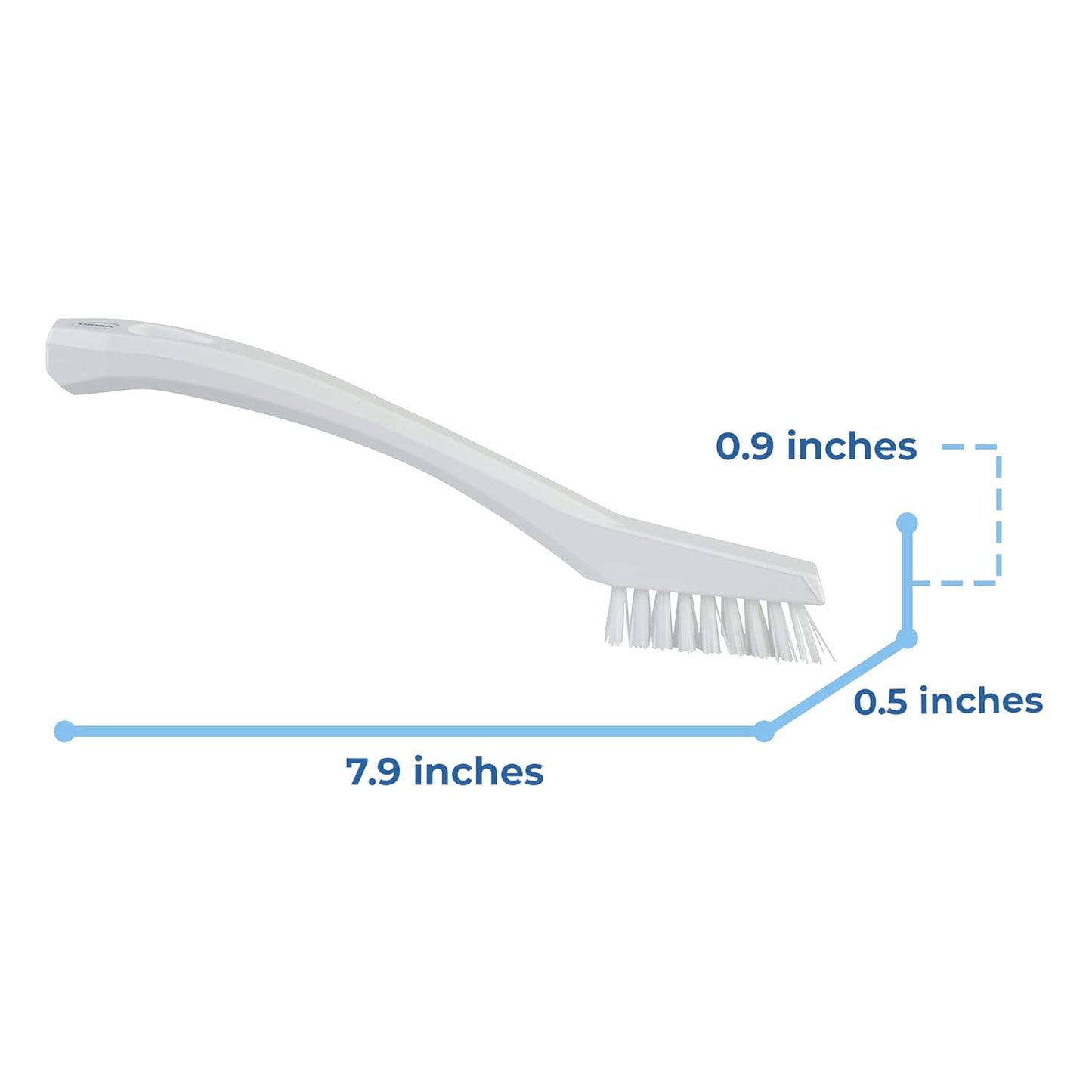 Vikan - 44016 Detail Brush, Multifunctional, Slip-Resistant Cleaning Tool, Extra Stiff Polypropylene & Polyester Bristle, 8 Inch, Yellow