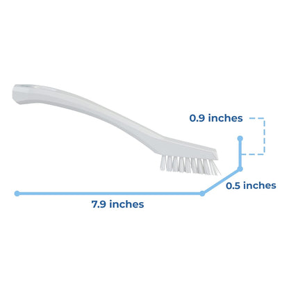 Vikan - 44016 Detail Brush, Multifunctional, Slip-Resistant Cleaning Tool, Extra Stiff Polypropylene & Polyester Bristle, 8 Inch, Yellow