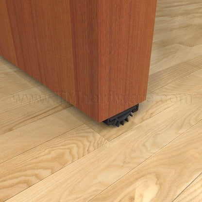Door Seal Strip Bottom - Door Sweeps for Bottom of Door Exterior - Neoprene Bottom Door Seal, Draft Stopper - Balck Anodized, 48 Inches Long