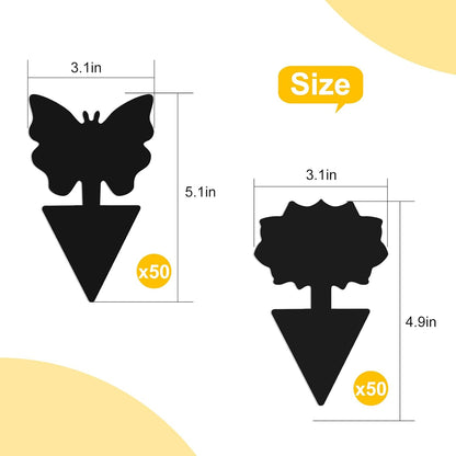 Fruit Fly Traps, 100 Pack Yellow Sticky Traps, Fungus Gnat Traps, Plant Fly Stickers for Indoor and Outdoor Use Protect The Plant