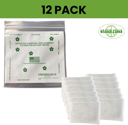 Green Piece® 24 Pack Overstuffed All-Natural Diaper Pail Deodorizer | Activated Charcoal Air Purifier Compatible with Diaper Pails, Shoe Closets, Trash Cans, Pets - Made in The USA by Green Piece