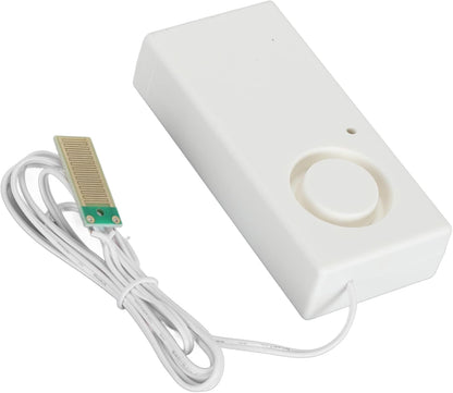 Water Leak Alarm Sensor, High Sensitivity 120dB Loud Audible Alert Overflow Detector for Home Kitchen Fish Tank Pool ABS Material