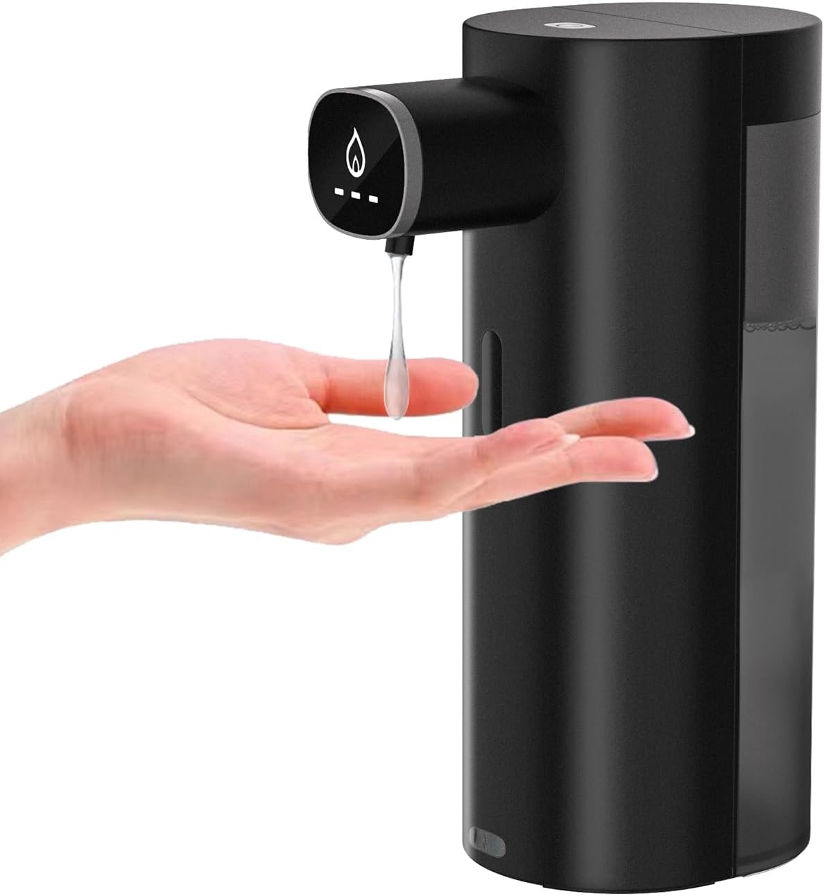 Automatic Liquid Soap Dispenser Touchless, USB Rechargeable Smart Hand Soap Dispenser, 13.5oz/400ml, 3-Level Adjustable, Compatible with Thick Thin Dish Soap for Bathroom Kitchen, Clog-Free (Silver)
