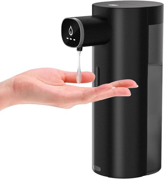 Automatic Liquid Soap Dispenser Touchless, USB Rechargeable Smart Hand Soap Dispenser, 13.5oz/400ml, 3-Level Adjustable, Compatible with Thick Thin Dish Soap for Bathroom Kitchen, Clog-Free (Silver)
