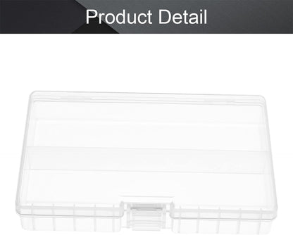 Fielect AAA/AA/C/D Battery Storage Case Holder Organizer Box Transparent