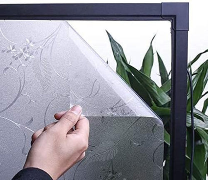 Niviy Window Privacy Film Static Cling Non-Adhesive Window Film Frosted Glass Bathroom Door Decoration Privacy Covering (17.7"x 78.7")