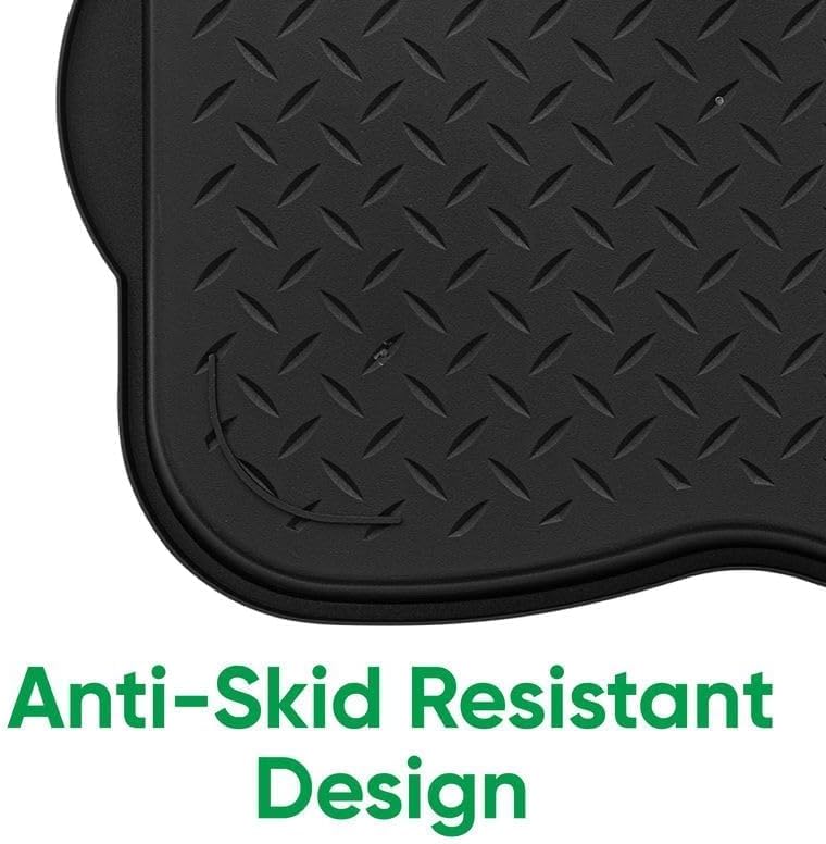 Superio Rubber Boot & Shoe Tray, 34 x 14 x 2 Rectangle, Heavy Duty, Protects Floors from Water and Dirt, Waterproof for All Weather Indoor Outdoor Use, Black (2)