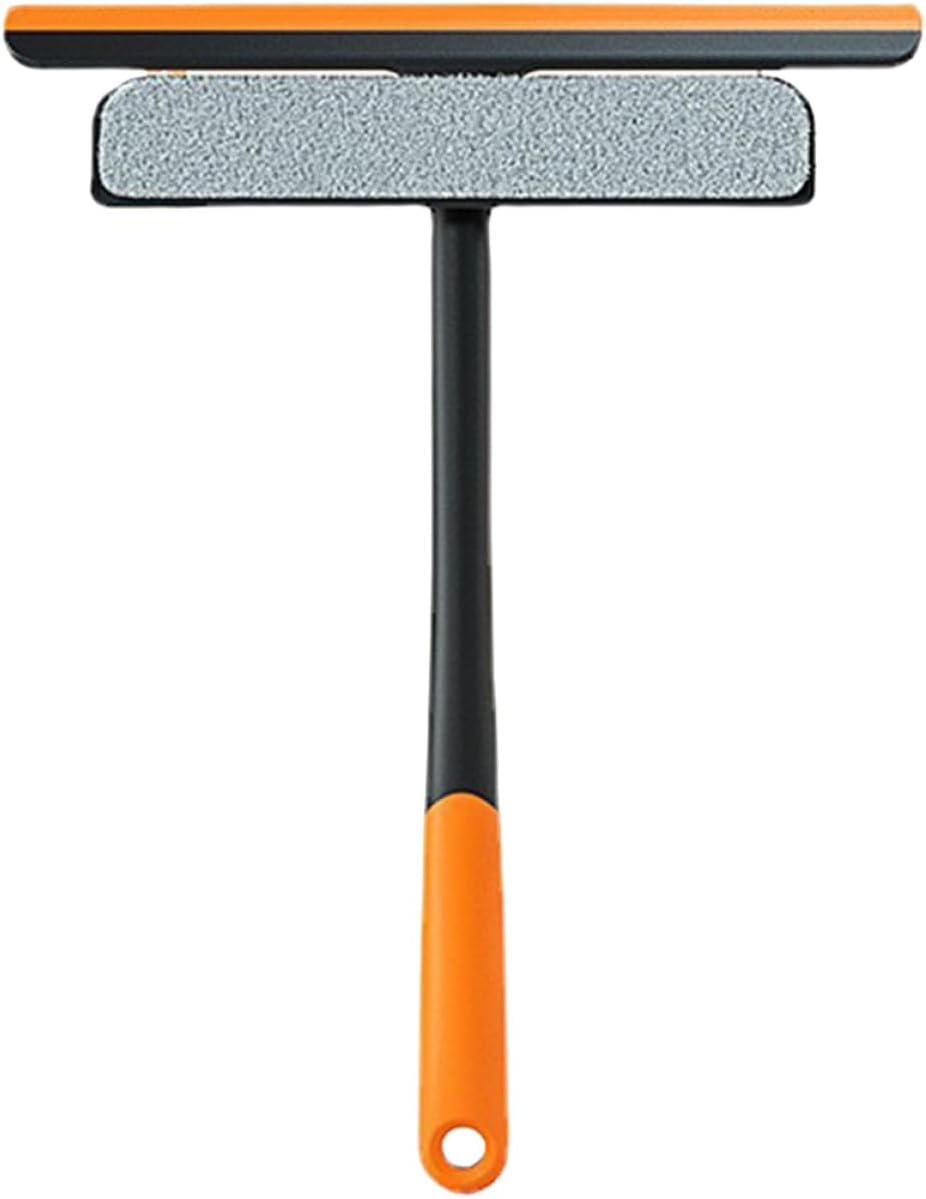 Window Screen Cleaning Brush and Squeegee Kit 34x27.4cm Double-Sided Invisible Glass Scraper Multipurpose Screen Cleaner Tool for Household Window Washing