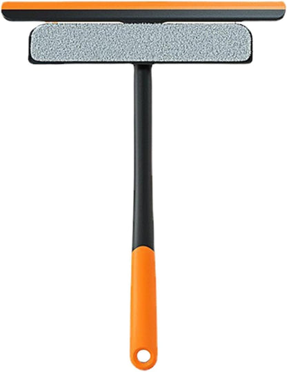 Window Screen Cleaning Brush and Squeegee Kit 34x27.4cm Double-Sided Invisible Glass Scraper Multipurpose Screen Cleaner Tool for Household Window Washing