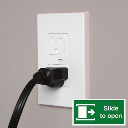 Self-Closing Baby Proof Outlet Covers Baby Proofing - An Alternative To Plug Covers for Electrical Outlets and Outlet Protectors (3 pack)