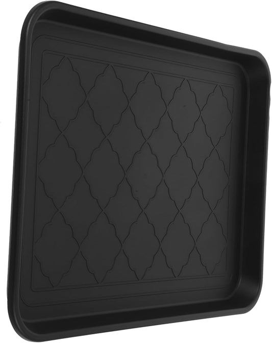 Multi-Functional Boot Tray for Entryway Waterproof Plastic Shoe Mat Raised Edges for Pets and Sundries Storage Large Capacity Design