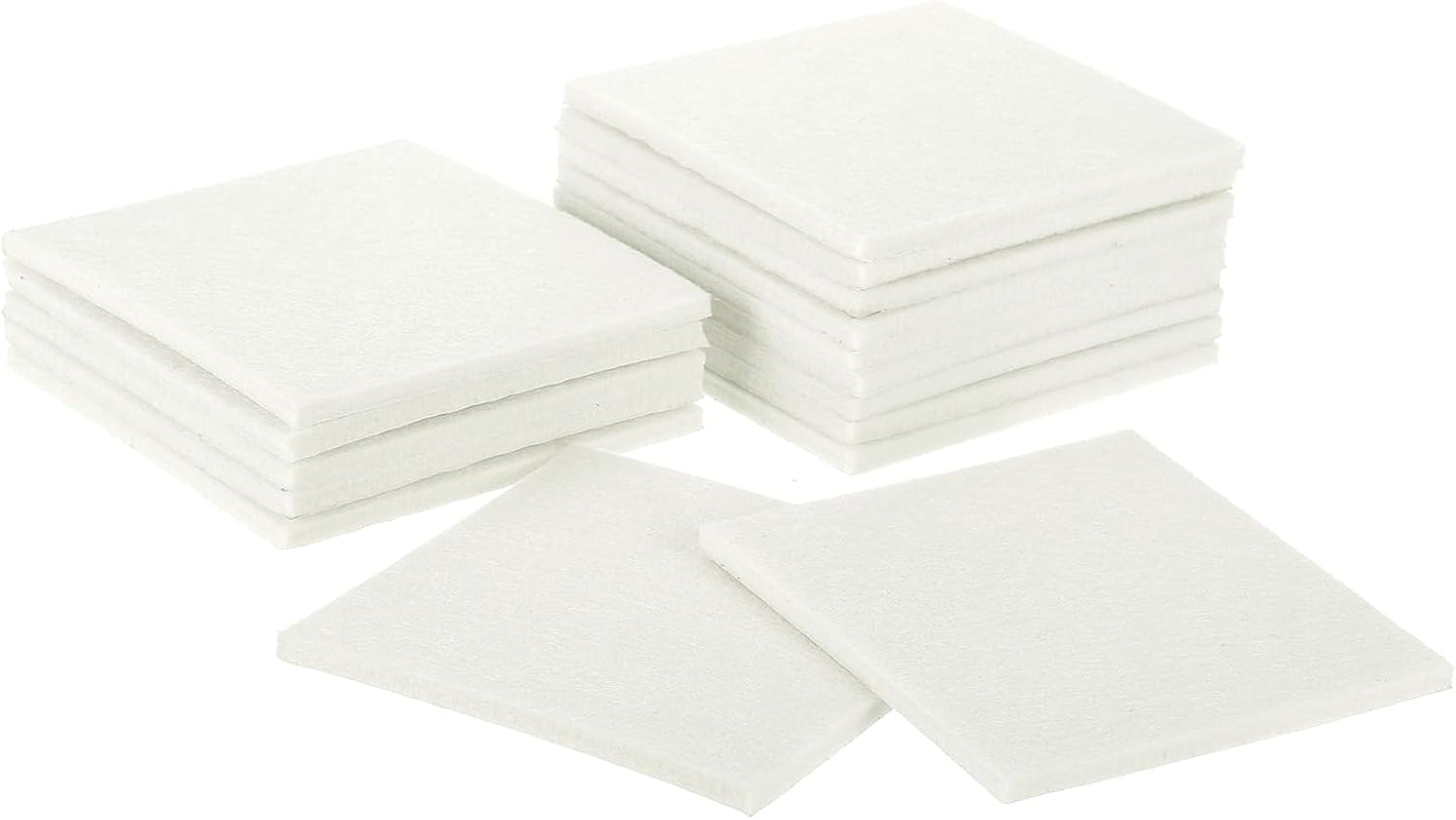 uxcell Furniture Pads, 16Pcs 2.5" - Square Self Adhesive Felt Furniture Pads, Floor Protectors for Furniture Feet Chairs Legs Hardwood Floors (Brown)