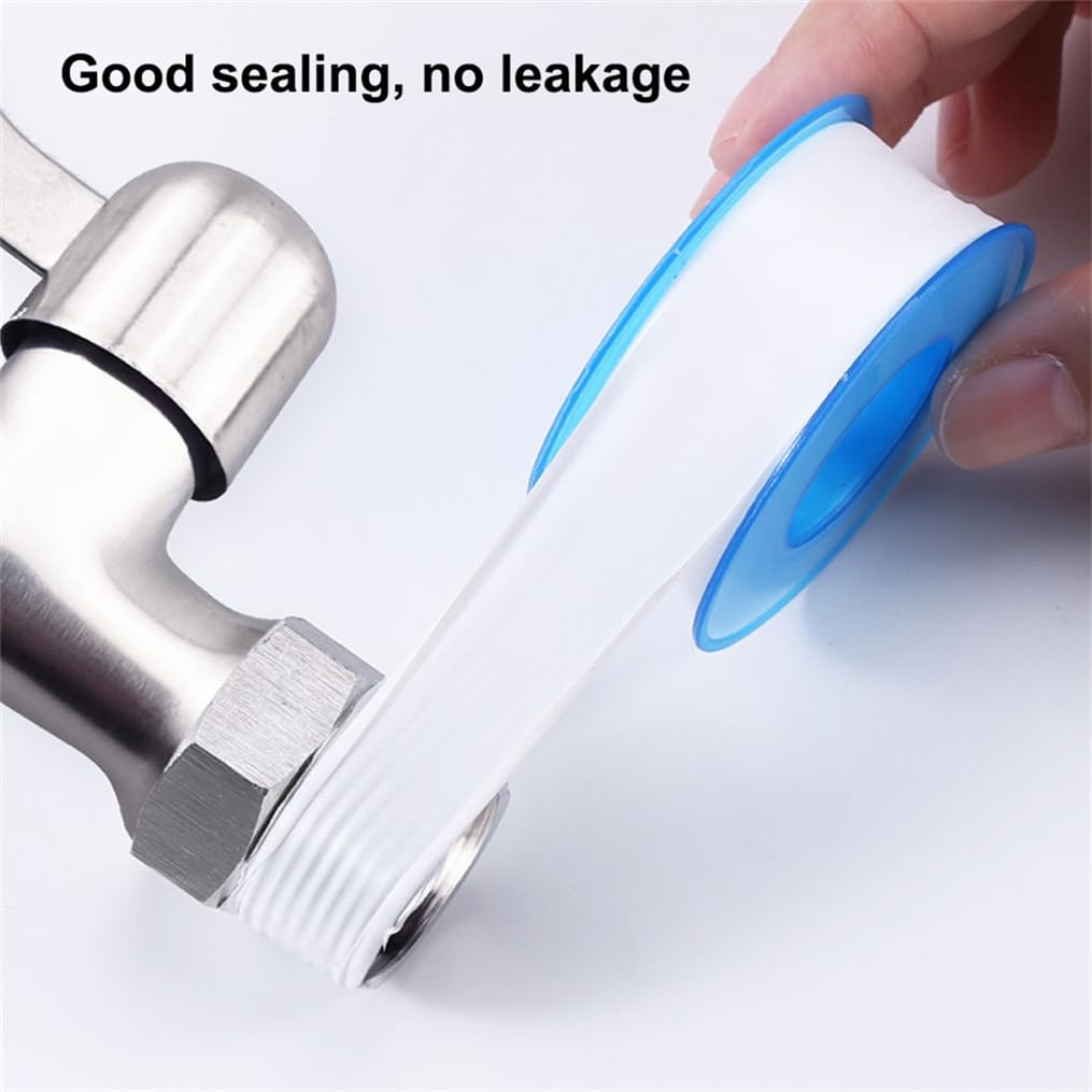 Generic Btkigl 10 Pieces 1M/2M/3M/10M/15M/18M Tape Sealer Faucet Sealing Thread PTFE Industrial Teflo n Tape Plumber for Water Pipe Sealing Duct Tape (15mmx10m)