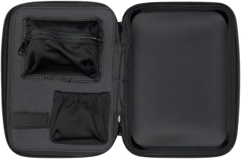 Glucology Large Diabetes Travel Case Hard Shell, Organizer for Glucose Monitor, Insulin Pen, BGL Strips, Syringe, Needles & Diabetic Supplies, Premium & Durable with Extra Compartment, Black