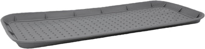 Bewinner Non Slip Silicone Shoe Tray with Raised Lip Heavy Duty Boot Mat Organizer for Entryway, 30x15 Inch Indoor Outdoor Use - Boot Tray for Front Door, Mudroom, Drying Shoes & Pet (Grey)