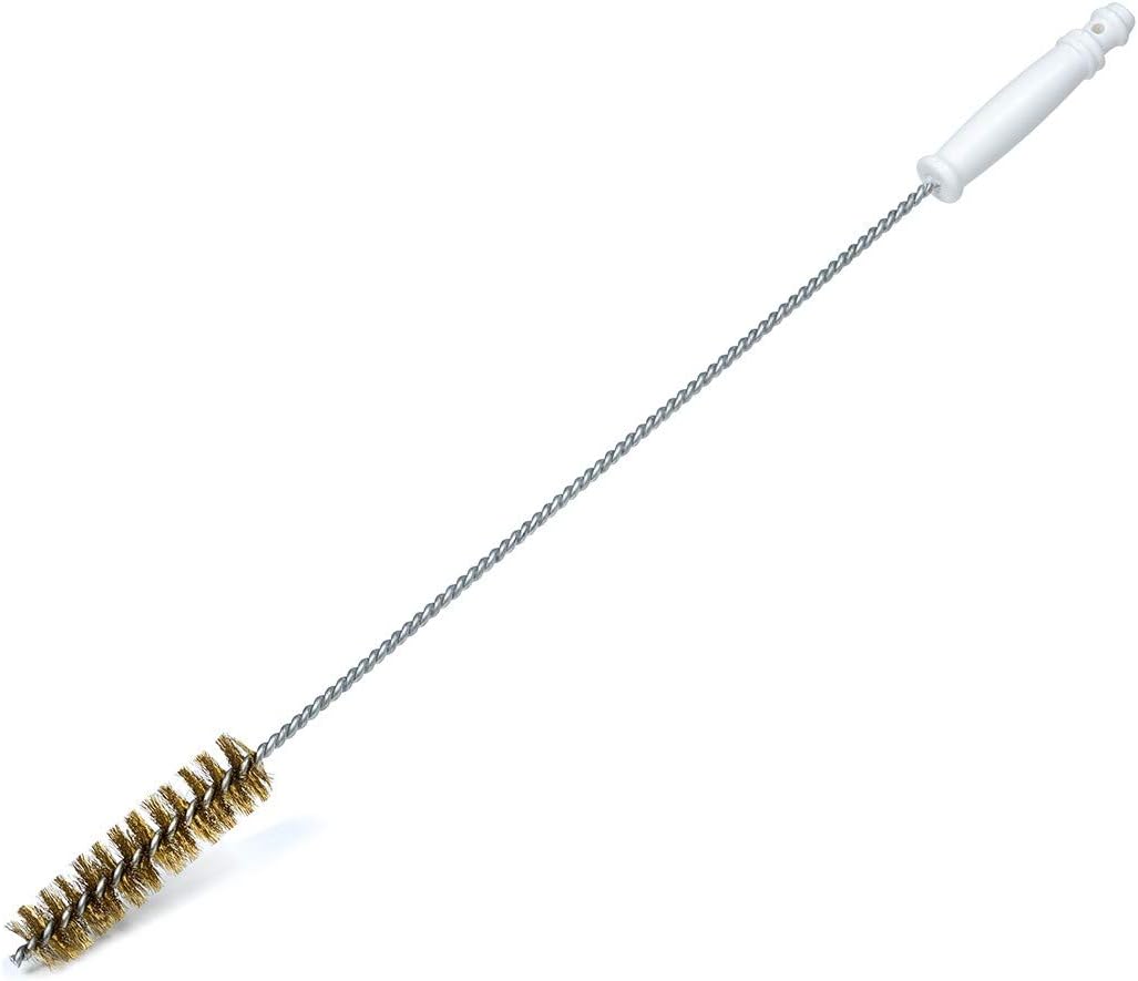 Deep Fryer Cleaning Brush – L-Shaped High-Temp Commercial Kitchen Tool - Heavy Duty Brass Bristles - Heat Resistant to 750F for Food Debris - Deep Fryer Cleaner - Made in USA by FryOilSaver Co. B53C