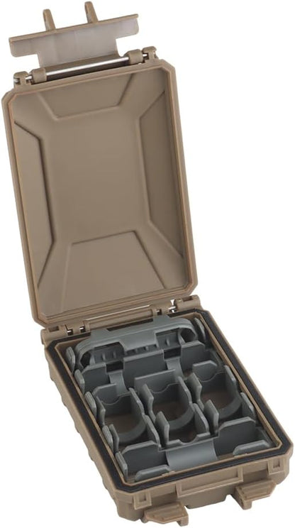 WoSporT Tactical Modular Battery Storage Organizer, MOLLE Military Hunting Vest Carry 18650/AAA/CR123A/18350 Battery Box Holder Case