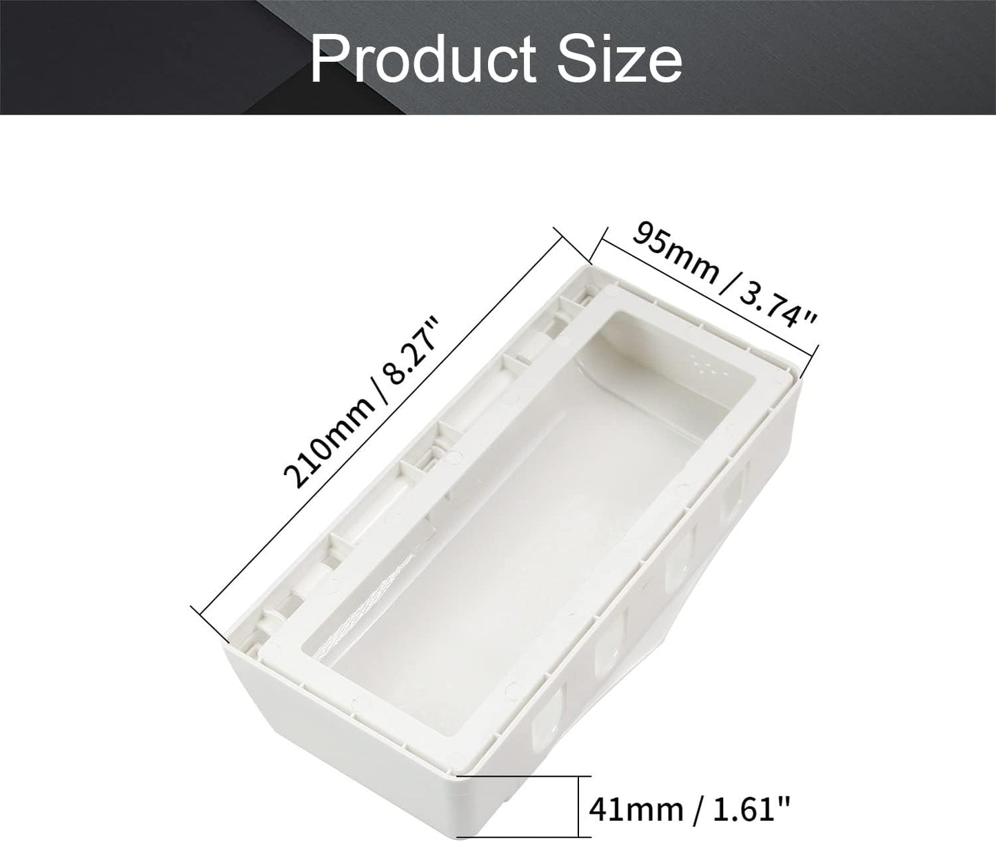 Fielect 3Pcs Weatherproof in Use Outlet Cover Plug Receptacle Protector for Retrofit Siding Construction White 118 Type 210x95x41mm