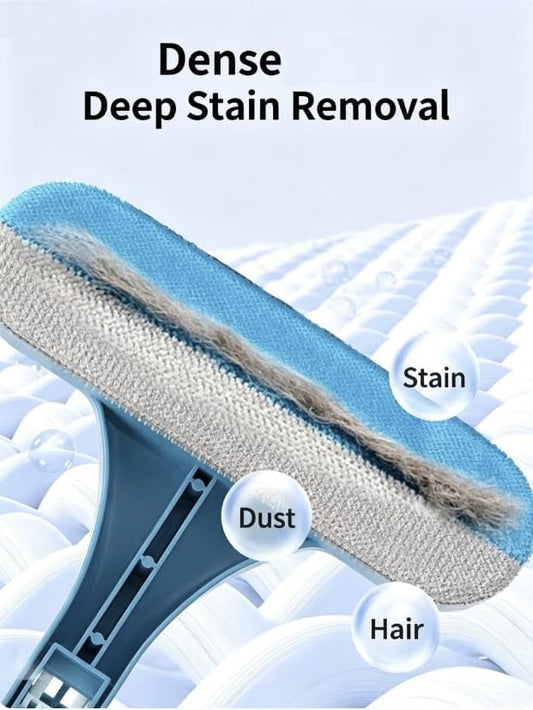 Upgrade 2-in-1 Window Screen Cleaning Brush, Double Sided Wet Dry Window Screen Cleaner Tool for Home Mesh Window Cleaning (Green)