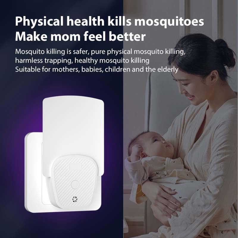 Plug-in Flying Insect Light Trap, 365-395nm UVA 4 LED Bug Catcher, Low Energy Silent Indoor Gnat Trap, Physical Sticky Fly Trap, Insect Trap for Home Kitchen Bedroom Office
