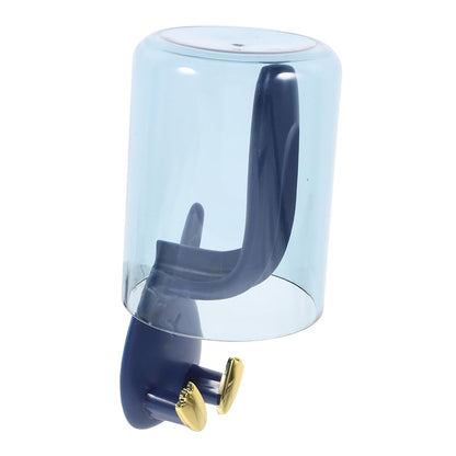 Zerodeko Wall-Mounted Toothbrush Holder with Cup and Cover Easy Installation Bathroom Organizer for Toothbrushes and Cups Space-Saving Design for Home and Dorm Use